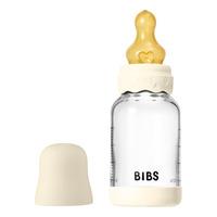 BIBS Glass Boheme Baby Bottle Round Latex 120 ml Slow Flow Ivory - 1 st