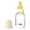BIBS Glass Boheme Baby Bottle Round Latex 120 ml Slow Flow Ivory - 1 st