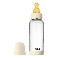 BIBS Glass Boheme Baby Bottle Round Latex 240 ml Medium Flow Ivory - 1 st