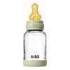 BIBS Glass Baby Bottle Round Latex 120 ml Slow Flow Sage - 1 st