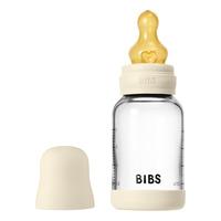 BIBS Glass Baby Bottle Round Latex 120 ml Slow Flow Ivory - 1 st