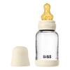 BIBS Glass Baby Bottle Round Latex 120 ml Slow Flow Ivory - 1 st