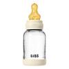 BIBS Glass Baby Bottle Round Latex 120 ml Slow Flow Ivory - 1 st