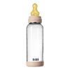 BIBS Glass Boheme Baby Bottle Round Latex 240 ml Medium Flow Blush - 1 st