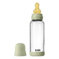 BIBS Glass Baby Bottle Round Latex 240 ml Medium Flow Sage - 1 st