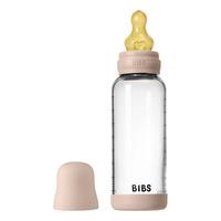 BIBS Glass Baby Bottle Round Latex 240 ml Medium Flow Blush - 1 st