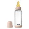 BIBS Glass Baby Bottle Round Latex 240 ml Medium Flow Blush - 1 st