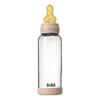 BIBS Glass Baby Bottle Round Latex 240 ml Medium Flow Blush - 1 st