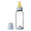 BIBS Glass Baby Bottle Round Latex 240 ml Medium Flow Baby Blue - 1 st