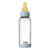 BIBS Glass Baby Bottle Round Latex 240 ml Medium Flow Baby Blue - 1 st