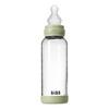 BIBS Glass Baby Bottle Round Silicone 240 ml Medium Flow Sage - 1 st