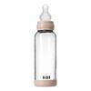BIBS Glass Baby Bottle Round Silicone 240 ml Medium Flow Blush - 1 st