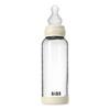 BIBS Glass Baby Bottle Round Silicone 240 ml Medium Flow Ivory - 1 st