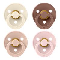 BIBS Colour Latex Rund Ivory/Blush/Woodchuck/Blossom 4-pack - Strl 1