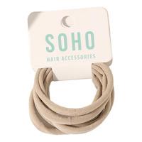 SOHO Alena Hårsnoddar Beige - 6 st