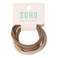 SOHO Alena Hårsnoddar Beige Mix - 6 st