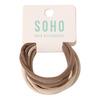 SOHO Alena Hårelastik Beige Mix - 6 st.