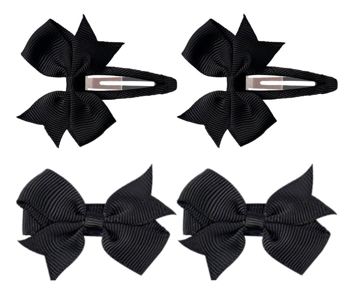 Ayla Rosett Hårspänne Black - 4 st