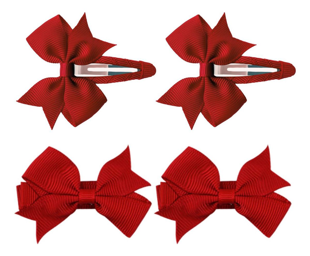 Ayla Rosett Hårspänne Cherry Red - 4 st