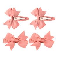 SOHO Ayla Rosett Hårspänne Peach - 4 st