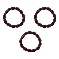 SOHO Karoline Hårsnoddar Mörkbrun - 3 st