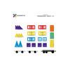 Connetix Transport Pack - Magnetset 50 delar - rainbow