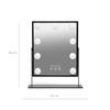 Gillian Jones Makeup Artist Mirror med 9 kraftiga LED-lampor - Svart - 1 st
