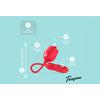 Teazers Rose Vibrator with Thrusting Dildo - 1 st