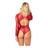 NORTIE Riga Blonde Grenlös Bodystocking - Röd - 1 st