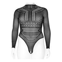 NORTIE Gry Bodystocking, öppen - Plus Size