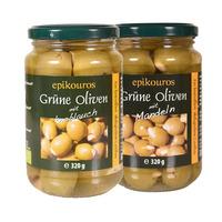 Grekiska Gröna Oliver Eko - 320 g - Med vitlök