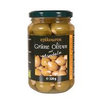 Grekiska Gröna Oliver Eko - 320 g - Med mandlar