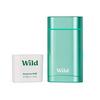 Wild Refillable Natural Deodorant Fresh Cotton & Sea Salt Aqua Case