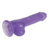 Baseks Glitter Lila Dildo Med Kulor 21,5 cm
