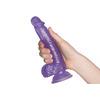 Baseks Glitter Lila Dildo Med Kulor 21,5 cm