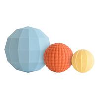 Mushie Nesting Spheres Sensory Toy - Powder Blue - 1 st