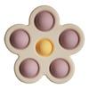 Mushie Flower Press Toy - Soft Lilac/Pale Daffodil/Ivory - 1 st