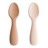 Mushie Toddler Starter Spoons Silicone - Natural/Shifting Sand - 2 st