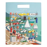 Mushie Reusable Sticker Set - Race Cars - 1 set