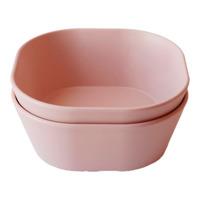 Mushie Skål Fyrkantig Blush - 2 st