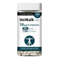Unikalk 38µg D-vitamin - 250 tabletter