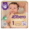 Libero Comfort 1 Öppen blöja 2-5 kg - 24 st