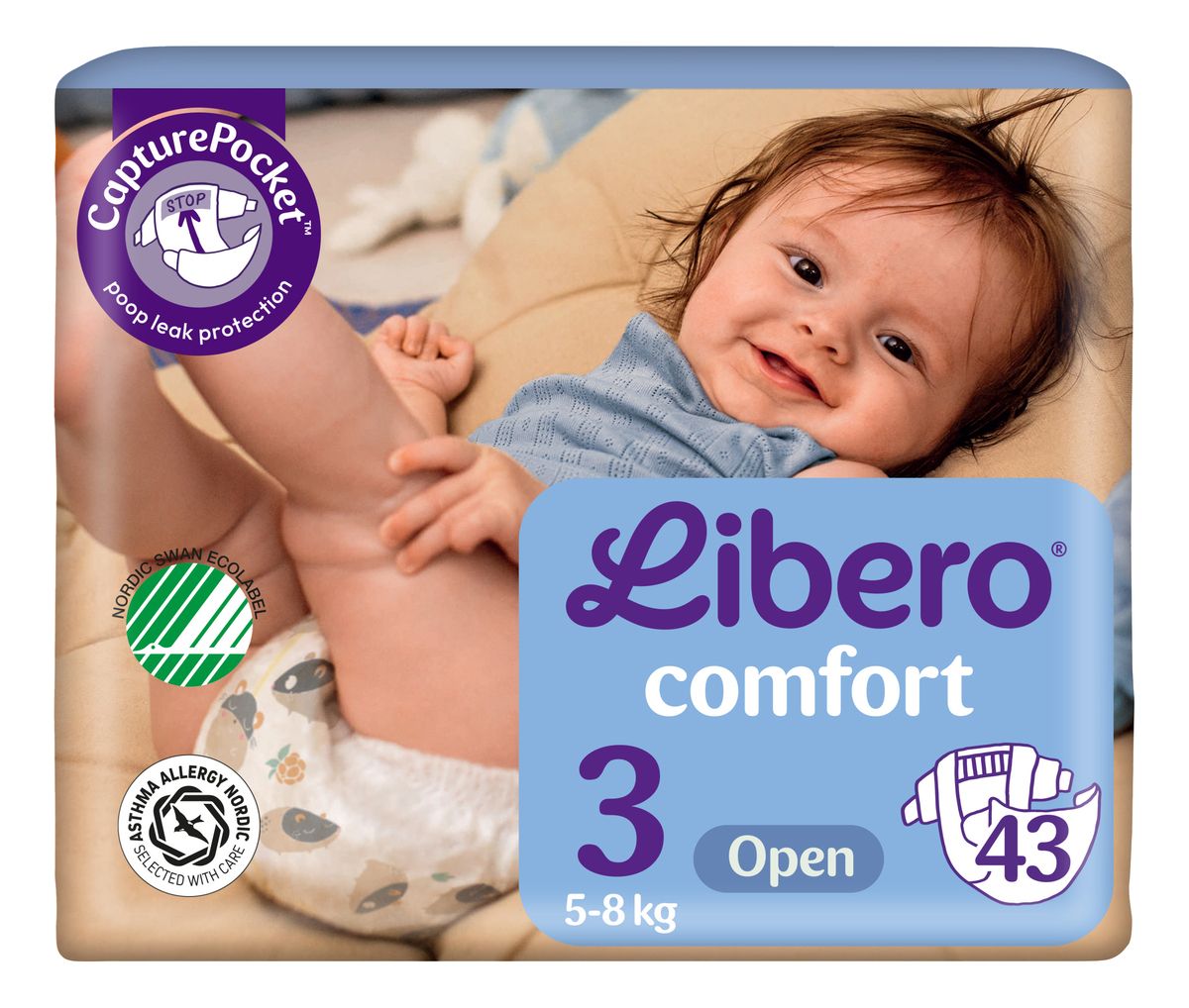 Comfort 3 Öppen blöja 5-8 kg - 43 st