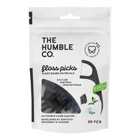 The Humble Co. Dental Floss Picks, charcoal - 50 st