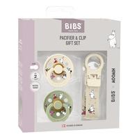 BIBS x Moomin Pacifier & Clip Gift Set - Ivory/Sage - 1 set