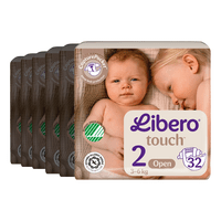 Libero Touch 2 Öppen blöja - 6 x 32 st