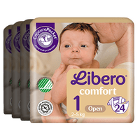 Libero Comfort 1 Öppen blöja - 4 x 24 st
