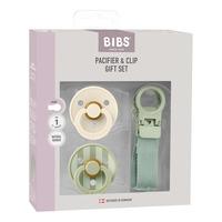 BIBS Pacifier & Clip Gift Set - Sage - 1 set