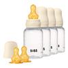BIBS Baby Bottle Round Latex 150 ml Ivory - 4 st