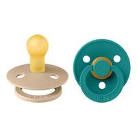 BIBS Colour Latex Round Taupe/Scuba 2-pack - Strl 1